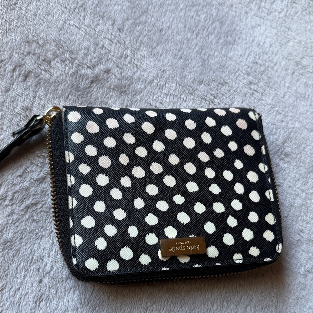 Kate Spade Black and White Dotted Wallet